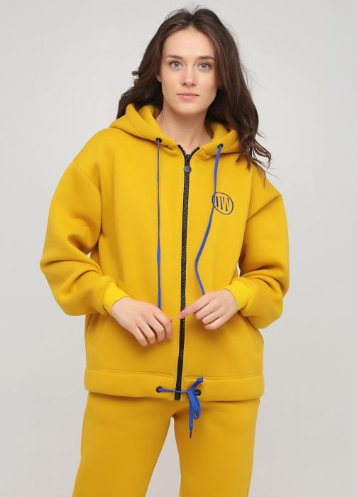 Толстовка жіноча зимова Only Women гірчична