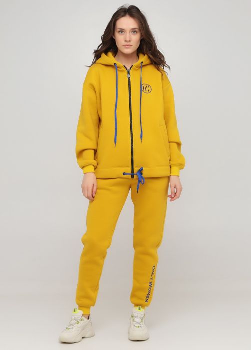Штани-джогери жіночі зимові Only Women гірчичні (низький зріст)