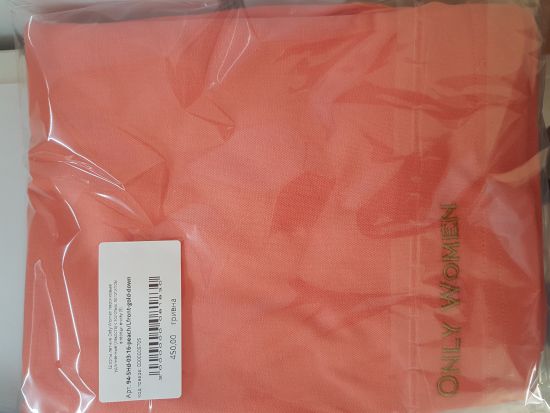 Шорти жіночі літні Only Women персикові подовжені з золотою вишивкою спереду знизу (лакоста)