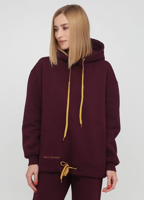 Худи женское сливовое зимнее Only Women