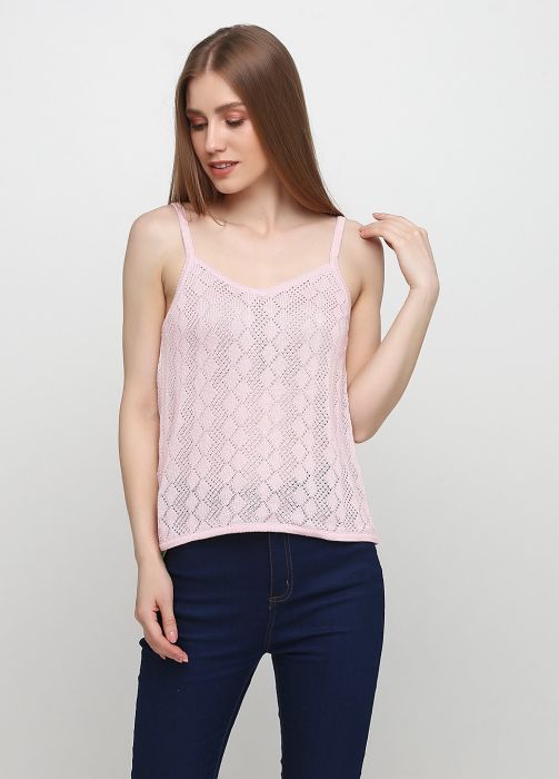 Майка жіноча літня Only Women 1 рожева в'язана