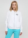 Толстовка-бомбер женская летняя Only Women белая с шевроном на груди (удлиненная) Толстовка-бомбер женская летняя Only Women белая с шевроном на груди (удлиненная)