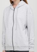 Толстовка жіноча демісезонна Only Women світло-сіра зі стандартною блискавкою