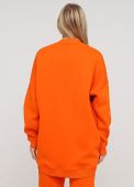 Свитшот женский зимний Only Women оранжевый mega oversize 