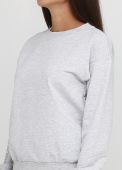 Свитшот женский демисезонный Only Women светло-серый с серым лого на рукаве