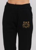 Брюки-джоггеры женские зимние Only Women черные с золотым тигром под карманом впереди (высокий рост) 