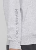 Толстовка жіноча літня Only Women світло-сіра зі стандартною блискавкою