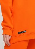 Свитшот женский зимний Only Women оранжевый mega oversize 