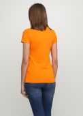 Футболка жіноча Sheina Only Women помаранчева з жовтим лого ззаду