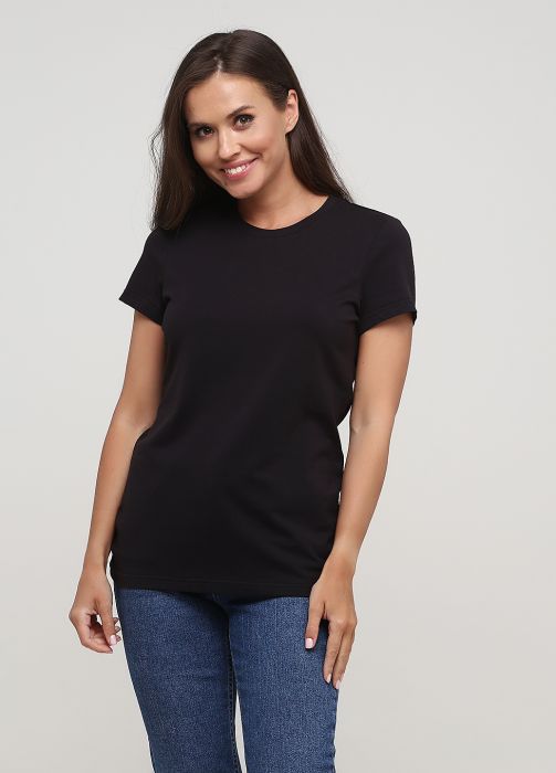 Футболка женская sheina Only Women черная с серебристым лого сзади