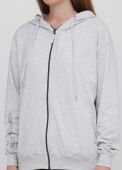 Толстовка жіноча літня Only Women світло-сіра зі стандартною блискавкою