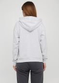 Толстовка жіноча демісезонна Only Women світло-сіра зі стандартною блискавкою