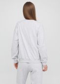 Світшот жіночий літній Only Women світло-сірий з сірим лого на рукаві