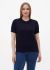 Блузка жіноча в'язана літня Only Women темно-синя з рукавом на резинці з шовку