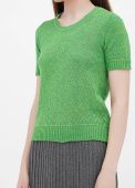 Блузка жіноча в'язана літня Only Women світло-зелена з рукавом на резинці з бавовни