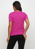 Блузка жіноча в'язана Only Women фуксія з бавовни