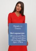 Блузка жіноча літня в'язана V-виріз Only Women червона з бавовни Блузка жіноча літня в'язана V-виріз Only Women червона з бавовни