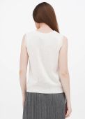 Блузка жіноча в'язана літня Only Women біла без рукавів з шовку Блузка жіноча в'язана літня Only Women біла без рукавів з шовку