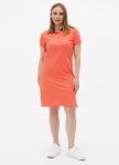 Платье Polo женское летнее Only Women персиковое с оливковым воротником Платье Polo женское летнее Only Women персиковое с оливковым воротником