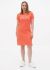 Сукня Polo жіноча літня Only Women персикова з оливковим комірцем