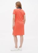 Сукня Polo жіноча літня Only Women персикова з оливковим комірцем
