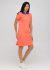 Сукня Polo жіноча літня Only Women персикова з комірцем електрик