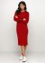 Платье женское красное из итальянской шерсти Only Women