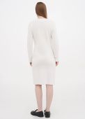Платье женское вязаное Only Woman белое из итальянской шерсти