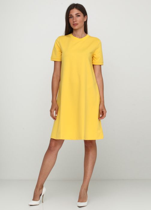 Платье женское желтое летнее повседневное а-силуэт Only Women