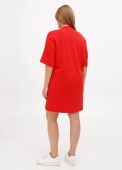 Сукня-футболка жіноча Only Women червона з сірим лого спереду