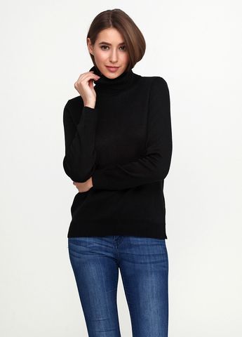 Гольф женский вязаный Only Women черный из итальянской шерсти