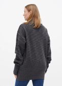 Свитер женский Only Women темно-серый меланж из итальянской шерсти (mega oversize)