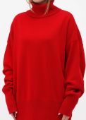 Свитер женский Only Women красный из итальянской шерсти (mega oversize)