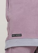 Худи женское розово-серое зимнее mega oversize Only Women