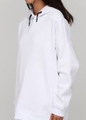 Худи женское зимнее Only Women белое mega oversize