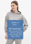 Худи женское зимнее Only Women серое из ангоры с большим серебристым тигром на груди