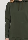 Худи женское оливковое зимнее c накладным карманом Only Women