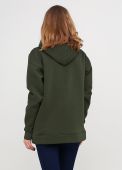 Худи женское оливковое зимнее c накладным карманом Only Women