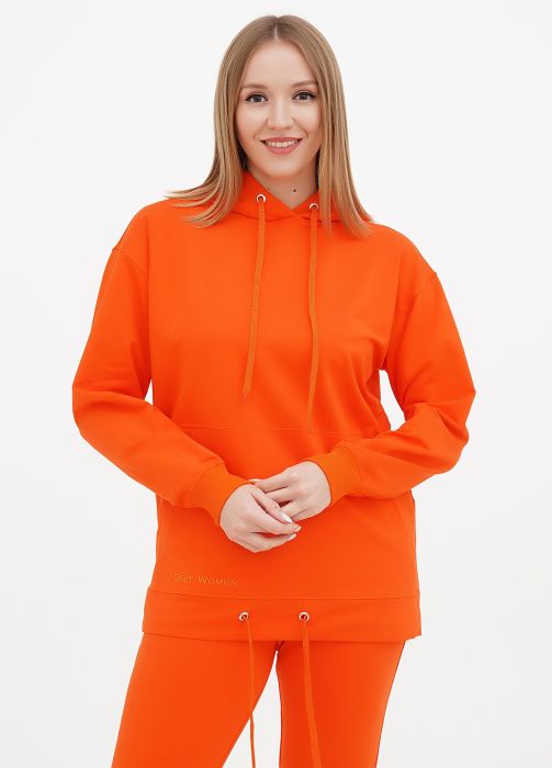Худи женское демисезонное Only Women мандариновое (двунитка петля) Худи женское демисезонное Only Women мандариновое (двунитка петля)