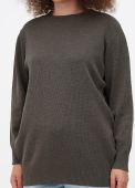 Джемпер жіночий в'язаний Only Women оливковий меланж з італійської вовни Джемпер жіночий в'язаний Only Women оливковий меланж з італійської вовни