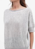 Джемпер женский вязаный Only Women светло-серый меланж из шерстии (oversize)