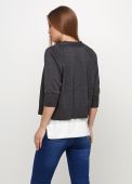Кардіган жіночий Only Women сірий без гудзиків (болеро) з бавовни
