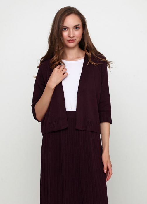 Кардиган жіночий в'язаний Only Women фіолетовий з бавовни