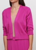 Кардиган жіночий в'язаний Only Women фуксиновий з бавовни з рукавом три чверті