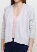 Кардиган жіночий в'язаний Only Women світло-сірий з італійської вовни