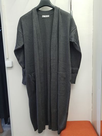 Кардиган жіночий в'язаний Only Women сірий з бавовни