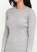 Костюм жіночий в'язаний Only Women сірий (джемпер, спідниця) з італійської вовни