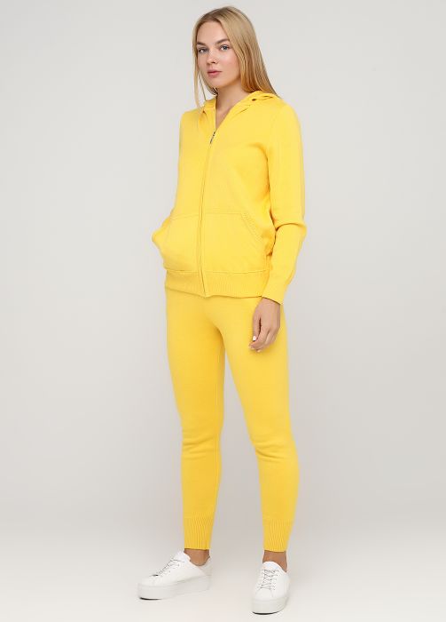 Костюм (кофта, штани) жіночий в'язаний Only Women жовтий з бавовни Костюм (кофта, штани) жіночий в'язаний Only Women жовтий з бавовни
