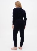 Костюм женский демисезонный Only Women темно-синий велюровый со шнурком (низкий рост) Костюм женский демисезонный Only Women темно-синий велюровый со шнурком (низкий рост)