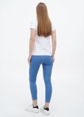 Легінси жіночі Only Women сталево-блакитні з сірою вишивкою знизу (високий зріст)